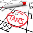Images : Calendar - Tax Day Circled