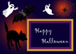 Halloween photo frame. vector.