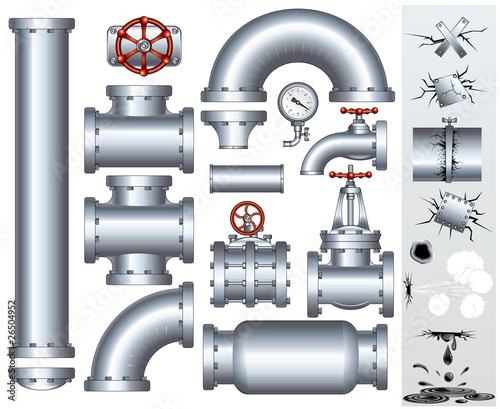 Vector: Industrial Conduit parts Industrial Conduit parts