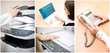 Office collage of four images