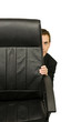 Hiding behind chair