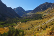 Huge picturesque valley in mountains Huge picturesque valley in mountains