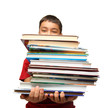 asian boy with stack of books asian boy with stack of books