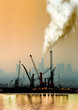 atmospheric air pollution from factory