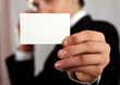 presenting blank business card presenting blank business card