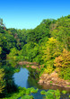 Wild view - river Teterev in Ukraine