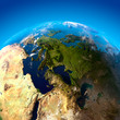 View on Europe from a height of satellites