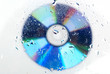 Drops of water on DVD