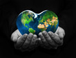 Illustration: holding the globe holding the globe