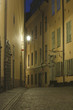 Stockholm Old Town alley by night