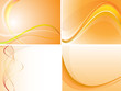 Orange Abstract Background Set