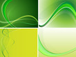 Green Abstract Background Set