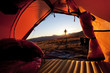 Sonnenaufgang im Zelt in Lappland Sonnenaufgang im Zelt in Lappland