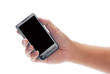 Photo: hand holding blank smart phone hand holding blank smart phone