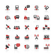 Red Black Web  Icons - Internet & Communication