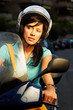 woman on the bike