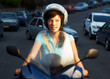woman on the bike
