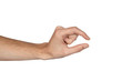 man's hand isolated on white background (size)