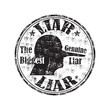 Liar grunge rubber stamp