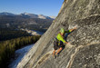 Female rock climber.