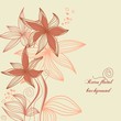 Retro floral background
