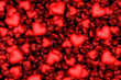 many red hearts background