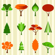 tree icon set