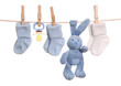 Baby goods hanging on the clothesline
