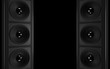 A powerful audio Stereo system. Array of speakers
