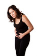 Woman with stomach pain
