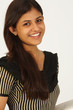 Stock image of female student over white background