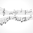 Notes de musique sur portée 5, vecteur Notes de musique sur portée 5, vecteur