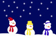 snowman on snow - vector