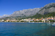 View from the sea to the embankment Makarska, Croatia View from the sea to the embankment Makarska, Croatia