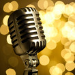 vintage microphone on stage