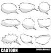 cartoon speech bubbles set