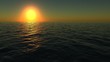 Video: Flying over ocean on sunset sun Flying over ocean on sunset sun