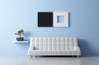 Modern funshui interior with sofa Modern funshui interior with sofa