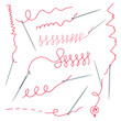 Needles and thread collection with seames Needles and thread collection with seames