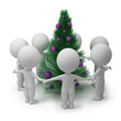 3d small people - celebratory round dance