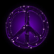 Vector: Shooting star peace sign Shooting star peace sign