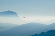 Blick vom Pfänder (A) zum Säntis (CH), Ballonfahrt, Berge
