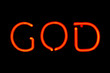 God neon sign
