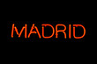 Madrid neon sign