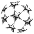 Ballon étoiles de chrome