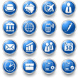 business blue Buttons