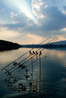 Carpfishing, raggio di sole al tramonto Carpfishing, raggio di sole al tramonto