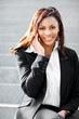 Black businesswoman on the phone