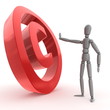 Stopping Shiny Red Copyright Sign - Side View Stopping Shiny Red Copyright Sign - Side View