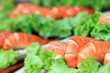 shrimp whith green salad